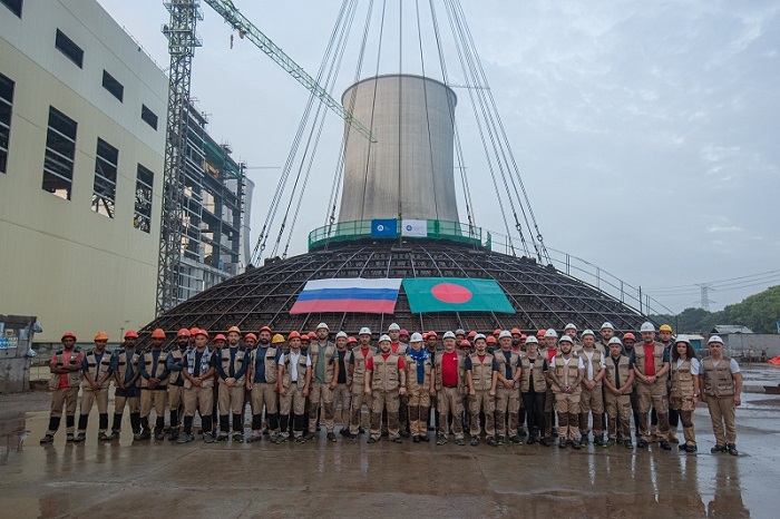 На энергоблоке № 2 АЭС «Руппур» в рекордный срок завершен монтаж купола наружной защитной оболочки